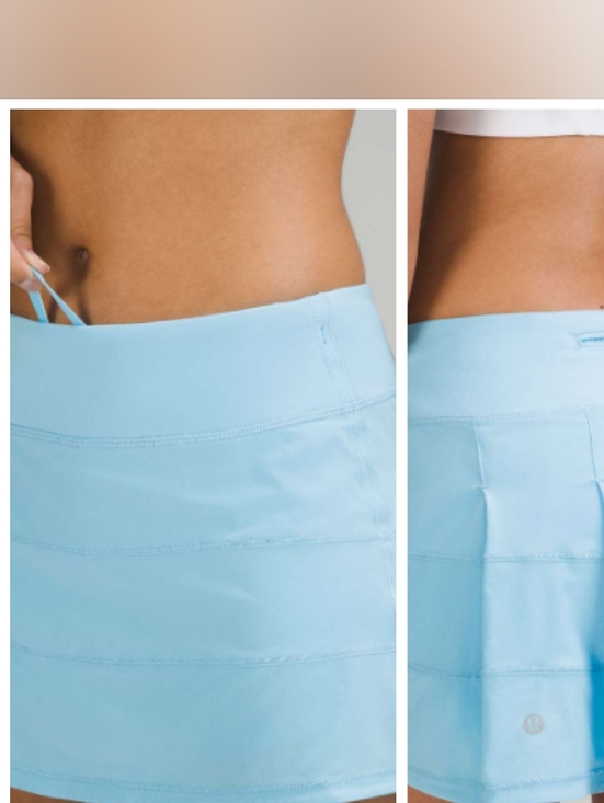 lululemon athletica Dresses & Skirts - lululemon athletica Light Blue Athletic Short Skirt with Hidden Back Pocket